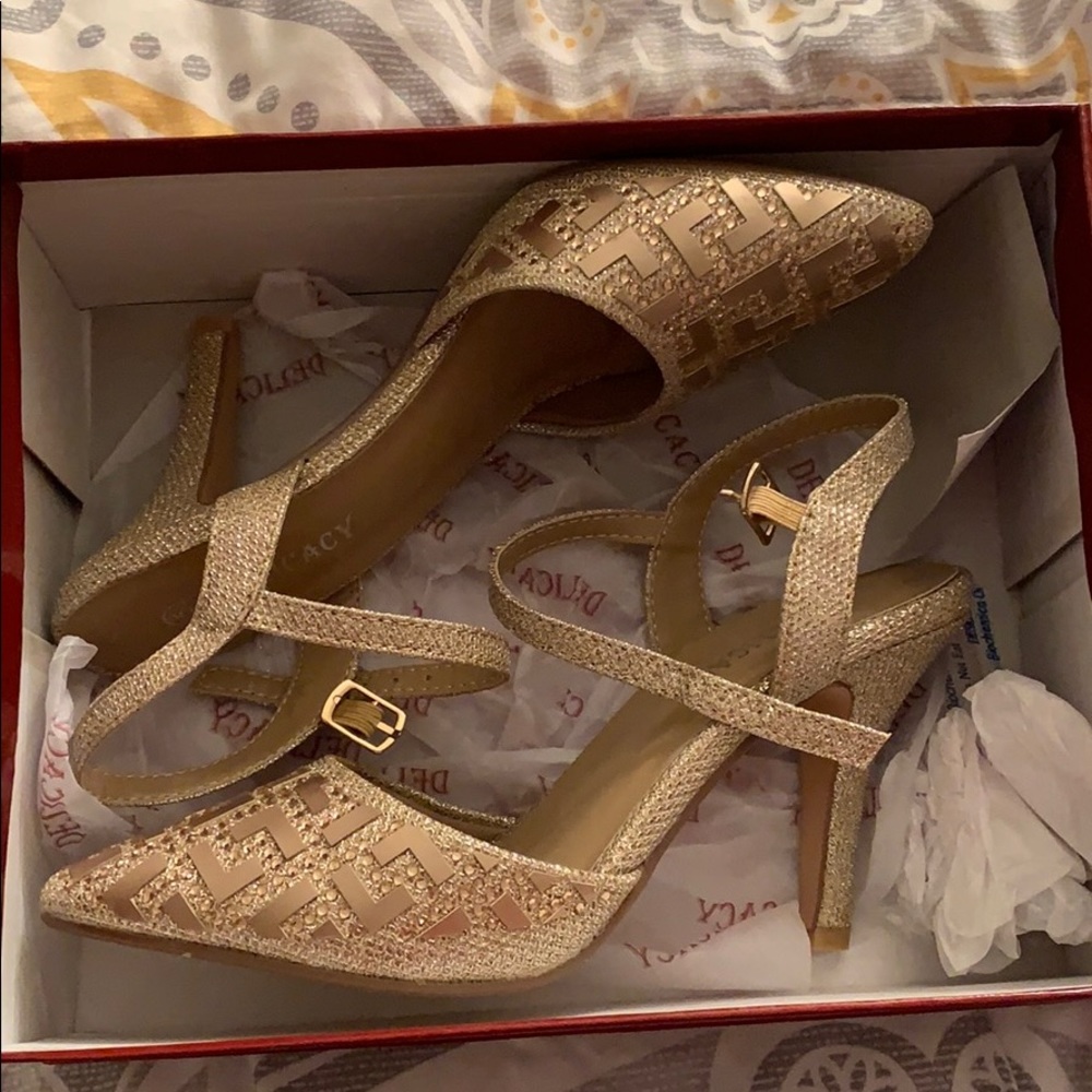 Gold heels